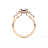 Emerald Cluster Lab Grown Diamond Engagement Ring