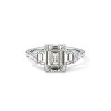 Emerald Cluster Lab Grown Diamond Engagement Ring