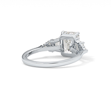 Emerald Cluster Lab Grown Diamond Engagement Ring