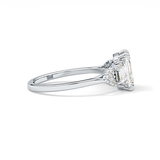 Emerald Cluster Lab Grown Diamond Engagement Ring