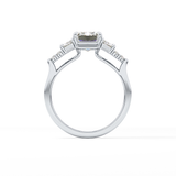Emerald Cluster Lab Grown Diamond Engagement Ring