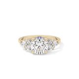 Round Cluster Lab Grown Diamond Engagement Ring
