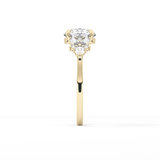 Round Cluster Lab Grown Diamond Engagement Ring