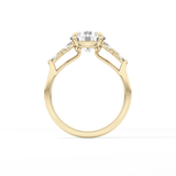 Round Cluster Lab Grown Diamond Engagement Ring