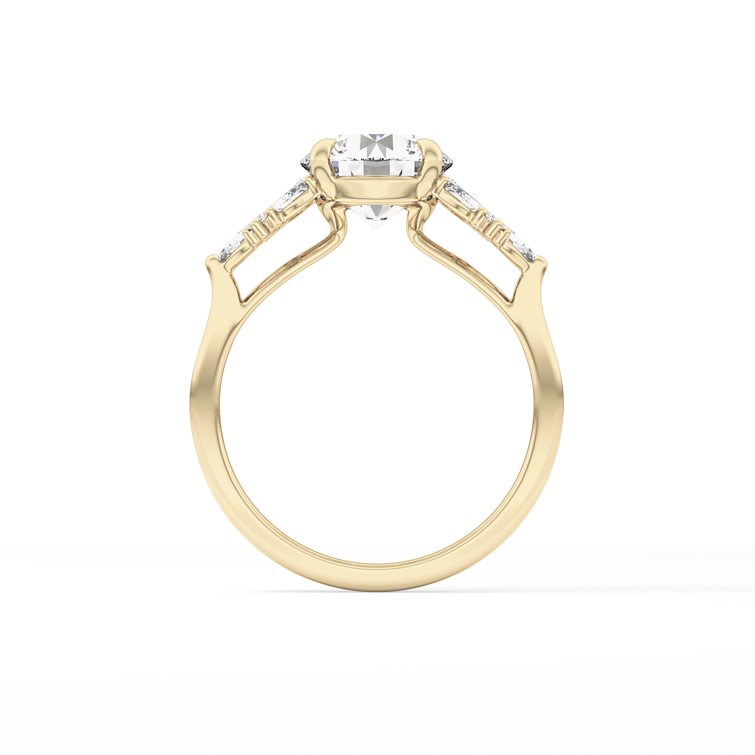 Round Cluster Lab Grown Diamond Engagement Ring