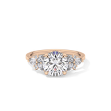 Round Cluster Lab Grown Diamond Engagement Ring