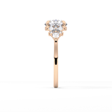 Round Cluster Lab Grown Diamond Engagement Ring