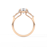 Round Cluster Lab Grown Diamond Engagement Ring