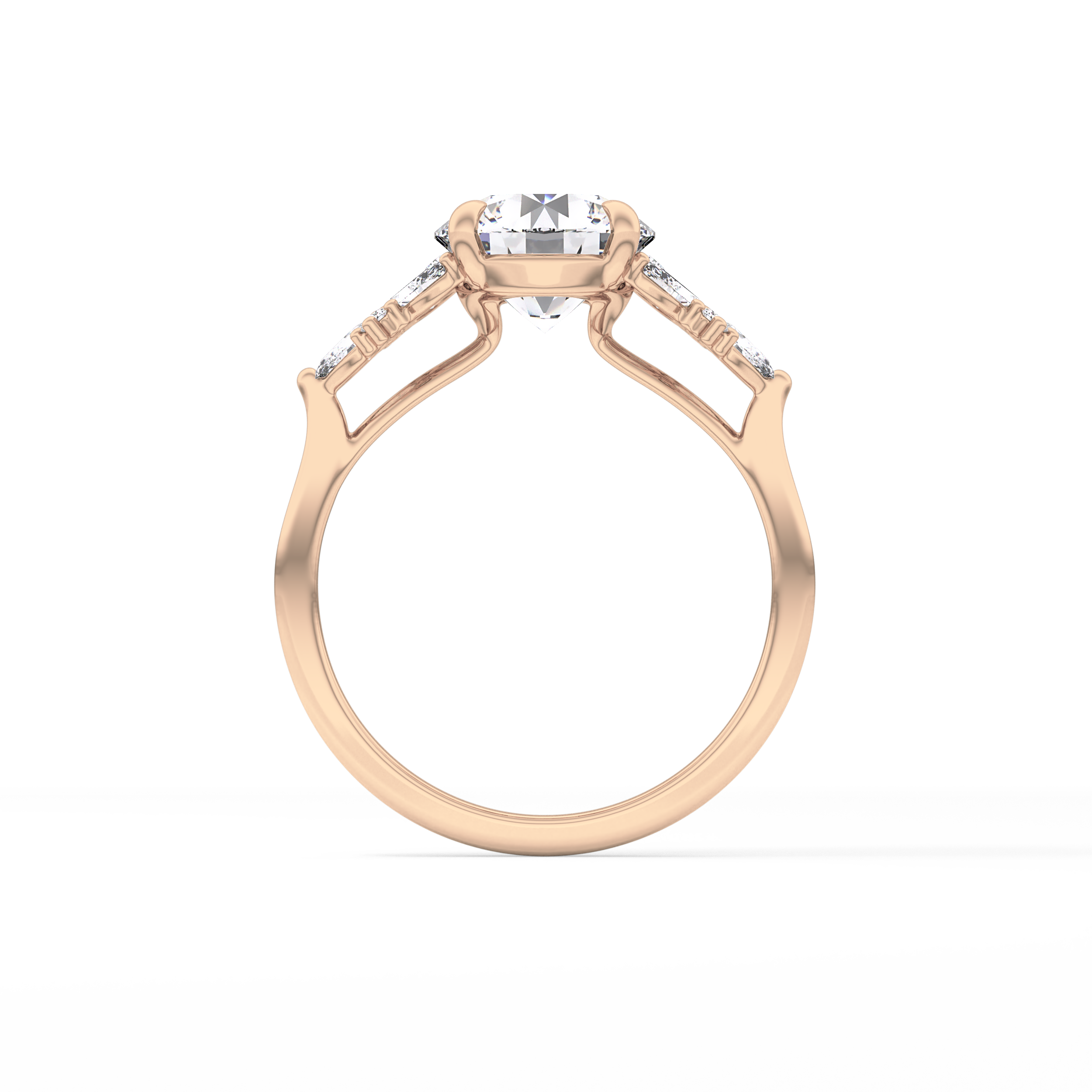 Round Cluster Lab Grown Diamond Engagement Ring
