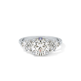 Round Cluster Lab Grown Diamond Engagement Ring