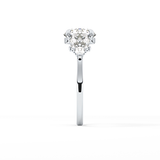 Round Cluster Lab Grown Diamond Engagement Ring