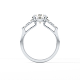 Round Cluster Lab Grown Diamond Engagement Ring