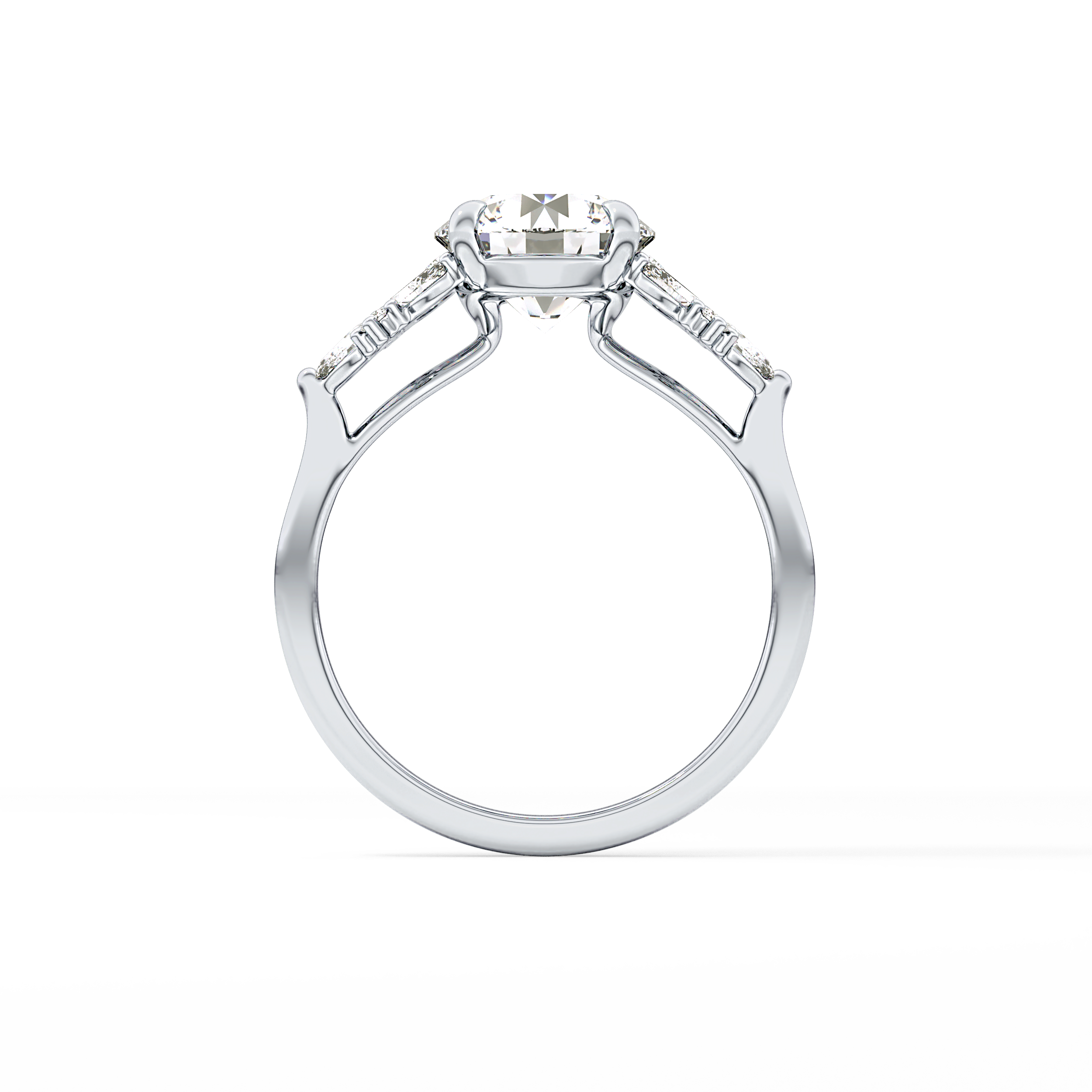 Round Cluster Lab Grown Diamond Engagement Ring
