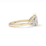 Pear Cluster Lab Grown Diamond Engagement Ring