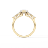 Pear Cluster Lab Grown Diamond Engagement Ring