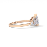 Pear Cluster Lab Grown Diamond Engagement Ring