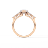 Pear Cluster Lab Grown Diamond Engagement Ring