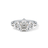 Pear Cluster Lab Grown Diamond Engagement Ring