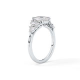 Pear Cluster Lab Grown Diamond Engagement Ring