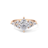 Princess Cluster Lab Grown Diamond Engagement Ring