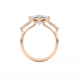 Princess Cluster Lab Grown Diamond Engagement Ring