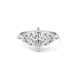 Princess Cluster Lab Grown Diamond Engagement Ring