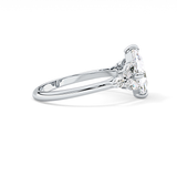 Princess Cluster Lab Grown Diamond Engagement Ring
