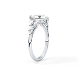 Princess Cluster Lab Grown Diamond Engagement Ring