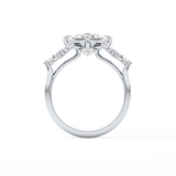 Princess Cluster Lab Grown Diamond Engagement Ring