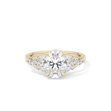 Oval Cluster Lab Grown Diamond Engagement Ring