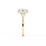 Oval Cluster Lab Grown Diamond Engagement Ring