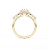 Oval Cluster Lab Grown Diamond Engagement Ring