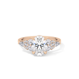 Oval Cluster Lab Grown Diamond Engagement Ring
