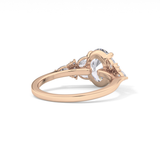 Oval Cluster Lab Grown Diamond Engagement Ring