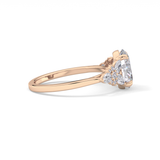 Oval Cluster Lab Grown Diamond Engagement Ring