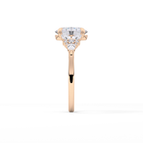 Oval Cluster Lab Grown Diamond Engagement Ring