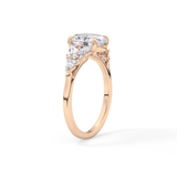 Oval Cluster Lab Grown Diamond Engagement Ring