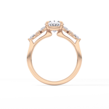 Oval Cluster Lab Grown Diamond Engagement Ring