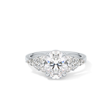 Oval Cluster Lab Grown Diamond Engagement Ring
