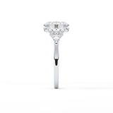 Oval Cluster Lab Grown Diamond Engagement Ring