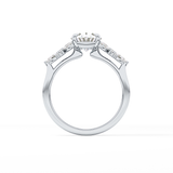 Oval Cluster Lab Grown Diamond Engagement Ring