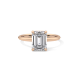 Emerald Solitaire Lab Grown Engagement Ring