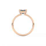 Emerald Solitaire Lab Grown Engagement Ring