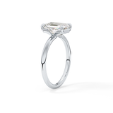 Emerald Solitaire Lab Grown Engagement Ring