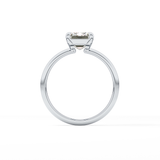 Emerald Solitaire Lab Grown Engagement Ring