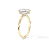 Radiant Hidden Halo Lab Grown Diamond Engagement Ring