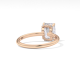 Radiant Hidden Halo Lab Grown Diamond Engagement Ring