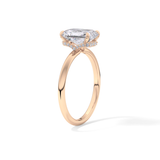 Radiant Hidden Halo Lab Grown Diamond Engagement Ring