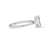 Radiant Hidden Halo Lab Grown Diamond Engagement Ring