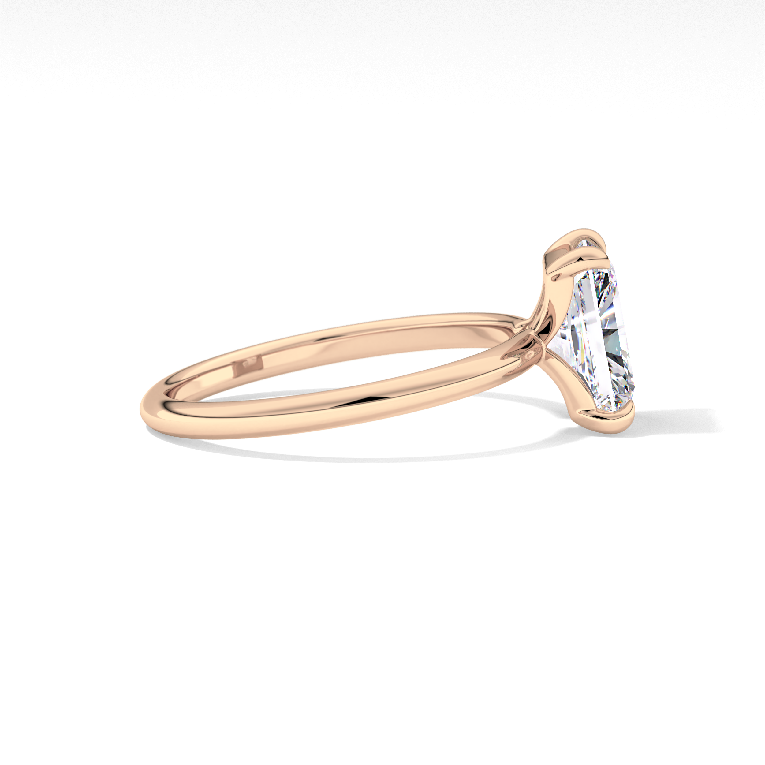 Radiant Solitaire Lab Grown Engagement Ring